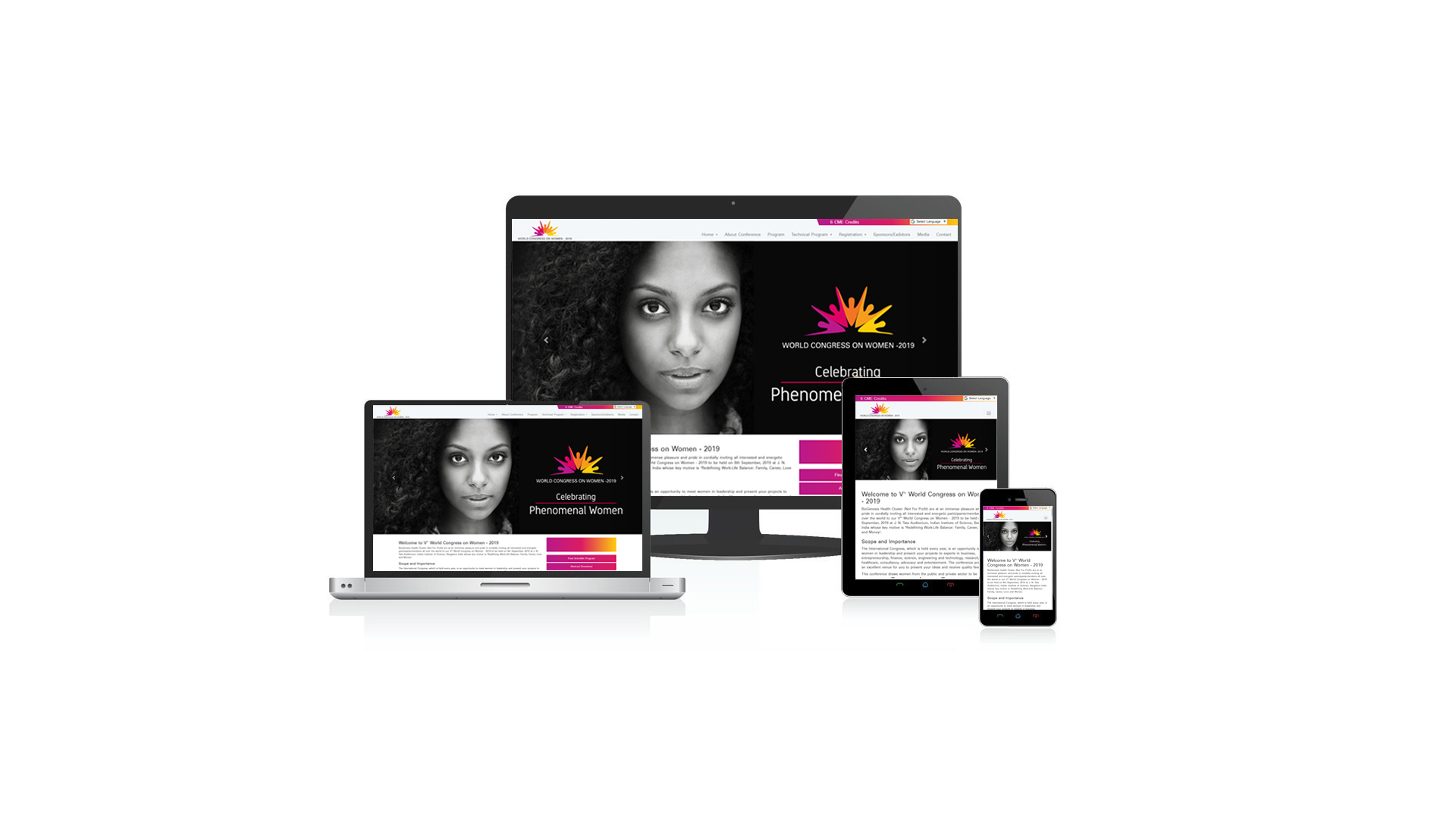 Responsive Website Design and Digital Marketing for Women Conference
